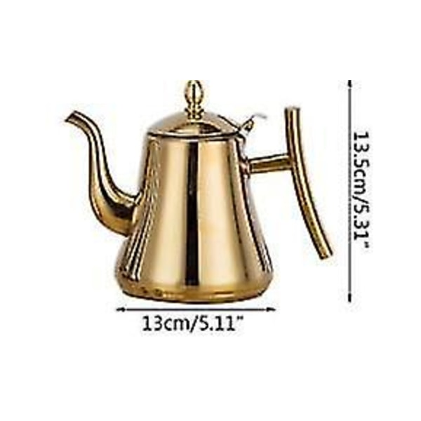 Tyk Rustfrit Stål Tekande Infuser Kaffe Pot Inductionskomfur
