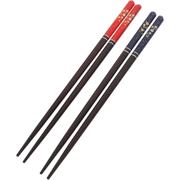 Japanske tre-spisepinner for par, 2 par sett, trygge for hjem, restaurant og som gave