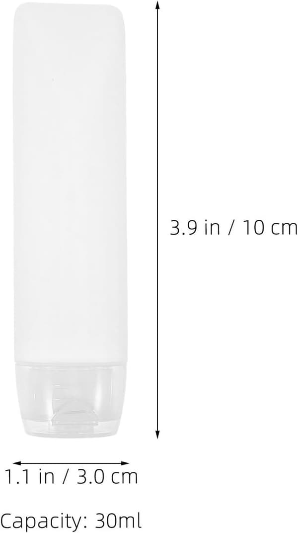 10 st reseflaskor för tandkräm Kompakta påfyllningsbara klämflaskor med snäpplock Bärbara tomma plastflaskor