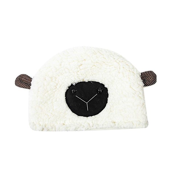 Sød Panda/Lammeøre Beanie Hat Varmt Lammeuld Hat Termisk Til Efterår Vinter White panda