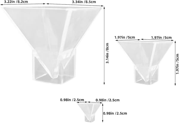 3 stk. håndlavet pyramideform DIY silikoneform til harpiksstøbning smykker pyramideindretning