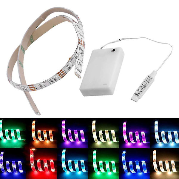 4,5V Batteri 50cm RGB LED-remsa Vattentät Hantverk