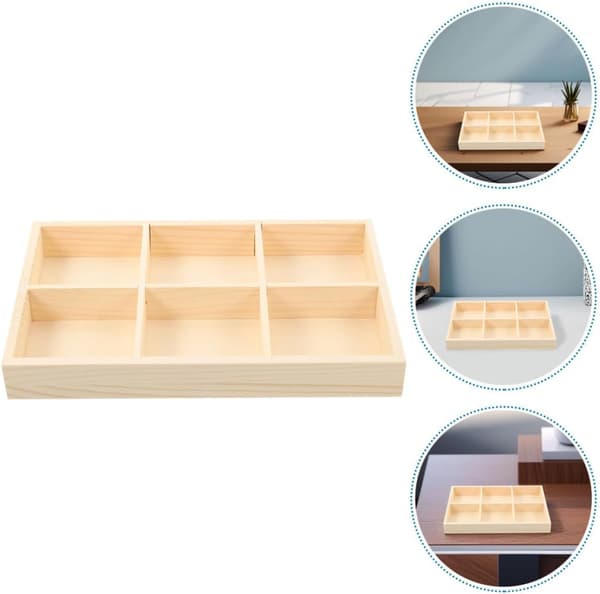 3 stk. trebrett med rom, naturlig trefinish, solid treorganisering