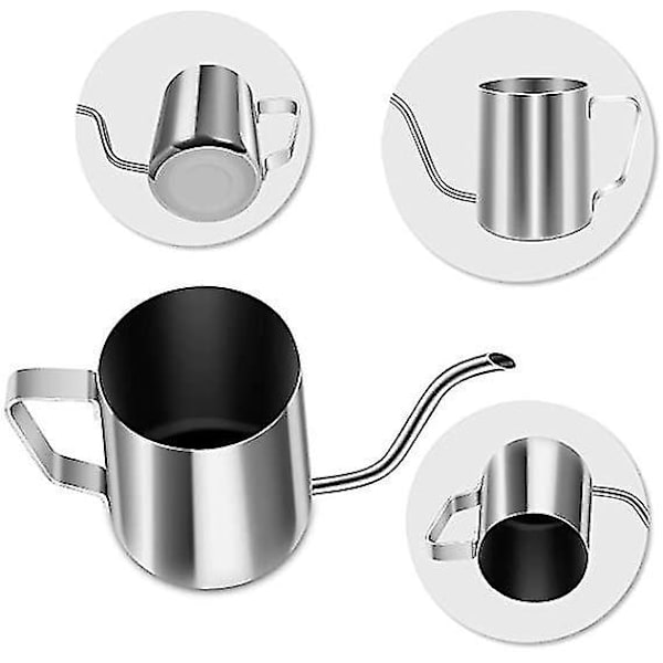 Rostfritt Stål Drippkanna Med Lång Pip 304 Stål Kaffe Kanne