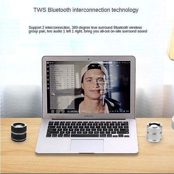Super Mini Langaton Bluetooth-kaiutin Kannettava 3D-stereo