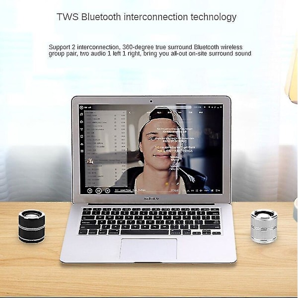 Super Mini Trådlös Bluetooth-högtalare Bärbar 3D Stereo