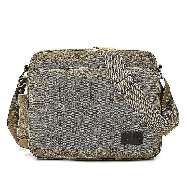 Multifunktion Canvas Shoulder Bag Crossbody Handväska Vintage Messenger Bag