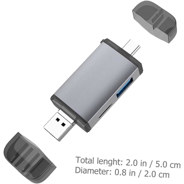 USB till läsare adapter Micro kortläsare Mångsidig kortläsare för dator USB c kortadapter Portabel