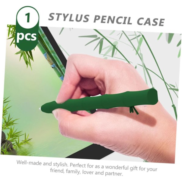 Stylus Pennholder for Blyant 1/2 Grønn Silikon Penneholder Mykt Materiale Solid Komfortabel å Holde