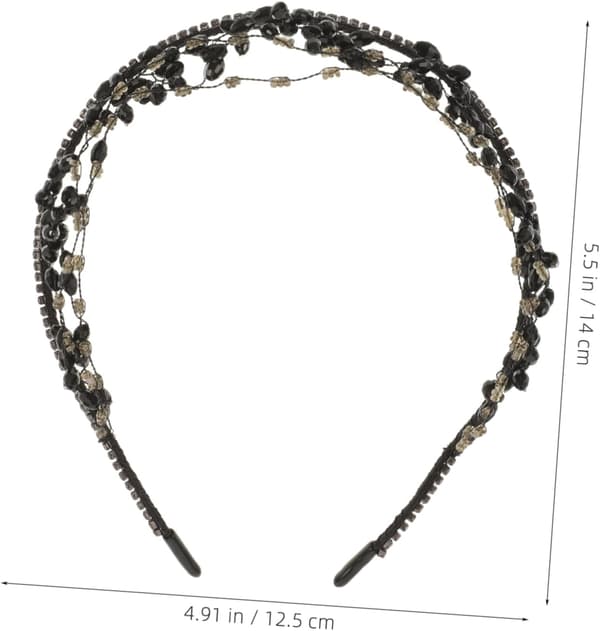 Krystallhårbøyle Perlehodeplagg Rhinestone Pannebånd Brudedekorasjoner for Bryllup Forlovelse