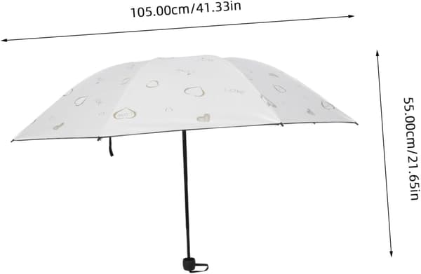 Sammenfoldelig paraply til rejser Kompakt sol til kvinder UV-beskyttelse parasol regnslag