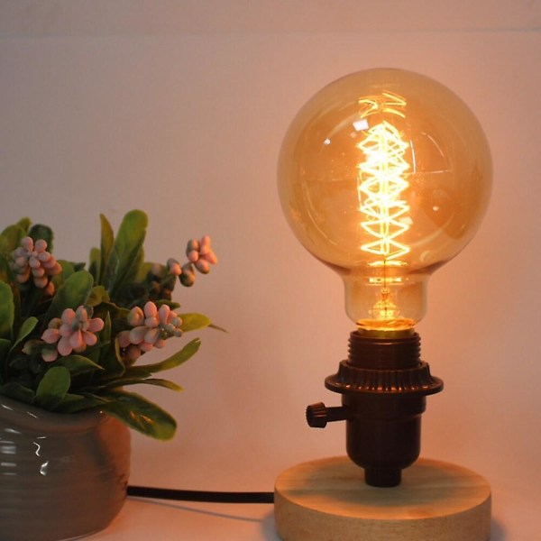 4st 40W E26 E27 G80 Varmgul Vintage Edison Glödlampa