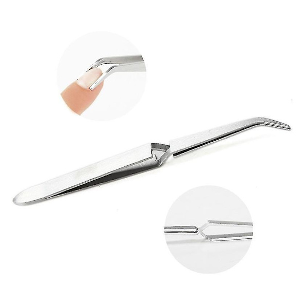 Nagelklämma, Nageltillbehör, Nagelklämma i Rostfritt Stål för Manikyr och Pedikyr, C-Kurva Klämma, 2-pack, Silver