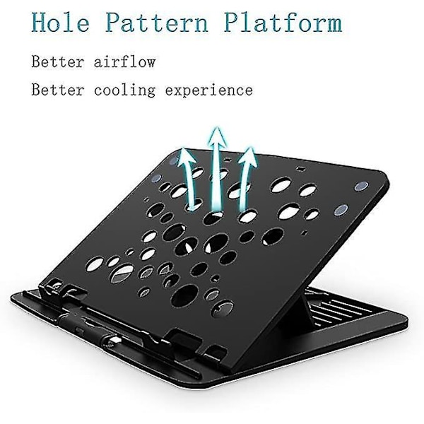 Laptop Stativ med 6 Justerbare Vinkler Foldbar Ergonomisk Holder