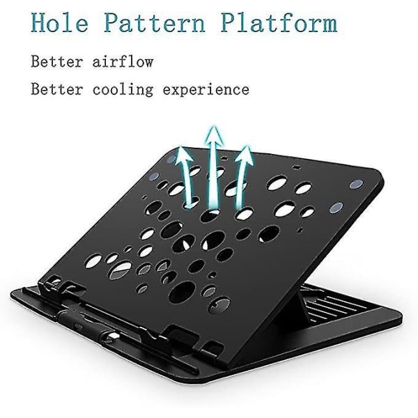 Laptopställ 6 Justerbara Vinklar Vikbart Ergonomiskt Stöd