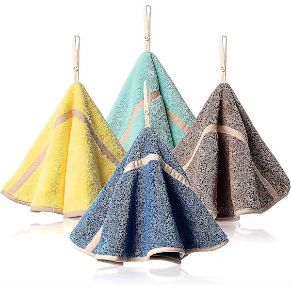 4-pack Hängande Handdukar Loop Absorberande Korallfleece Badrum
