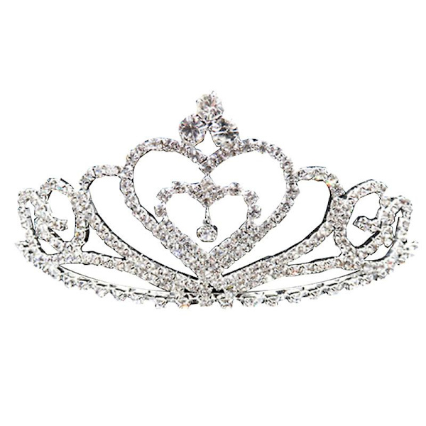 Børne Krystal Tiara Krone Til Blomsterpiger, Glimtende Prinsesse Kostume Krone