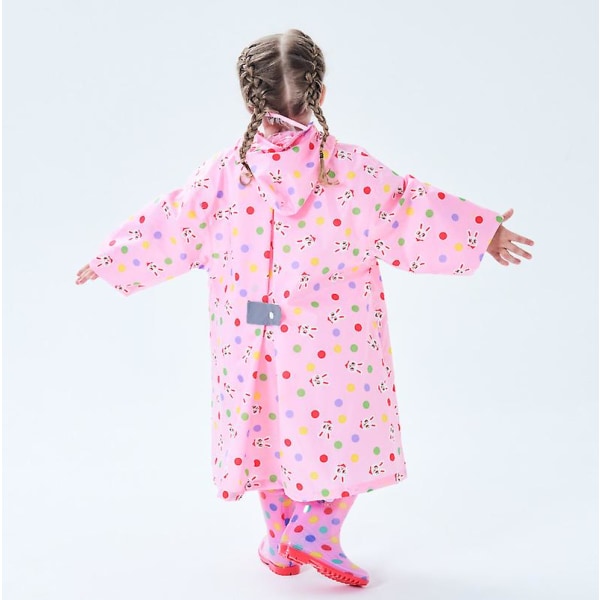 Lasten sadevaatteet, 3D-sarjakuva Lasten Toddler Sadetakki Poncho Poncho Tytölle (keltainen leipä) Pink Rabbit S