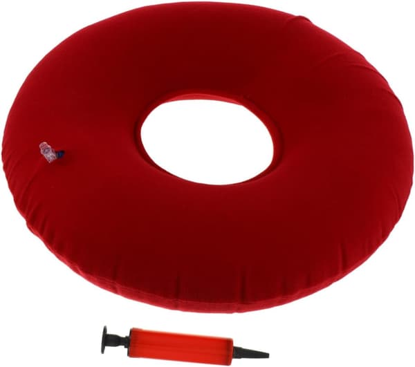 Uppblåsbar luftmunk sittdyna ring luftventil PVC förtjockad sittdyna