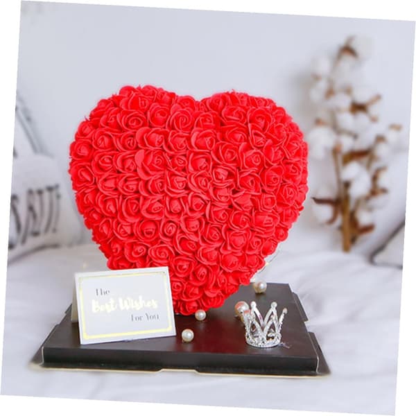 6 stk. 8,5 cm skumhjertekuler for håndverk DIY bryllup Valentinsdekorasjon