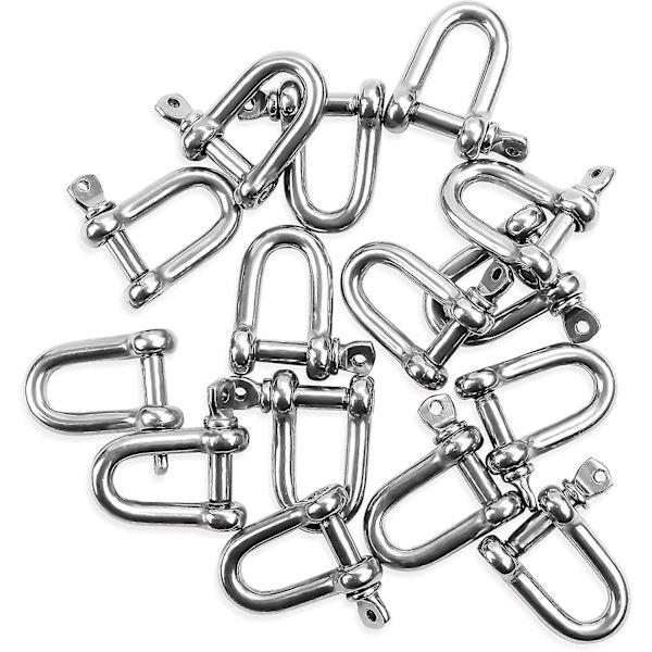 M4 D-Ring Skruekarabiner 15 stk. Hårdt Brug 4mm Sport