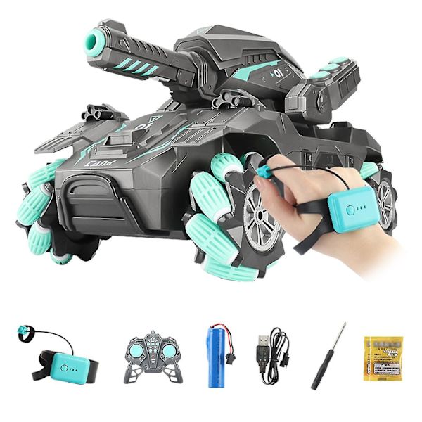 RC Tankbil, Skyter Vannkuler (bomber) Fjernstyrt Bil, 4WD Battle Stunt Bil Green