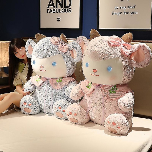 1kpl 22-60cm Kawaii Lolita pehmonukke Ihana lampaiden täytetyt pehmolelut tyttömäiset koristeet lapsille 35cm Pink