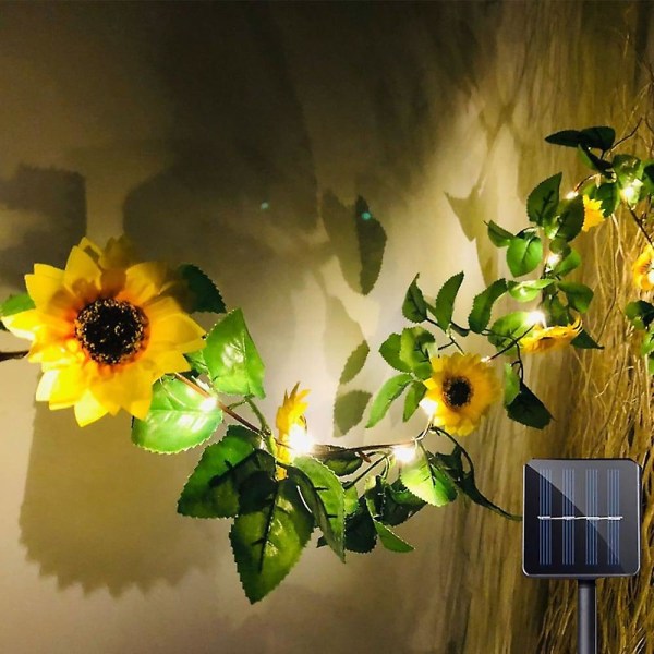 Utendørs Solar String Lights Sunflower 2,5m 30leds Ip65