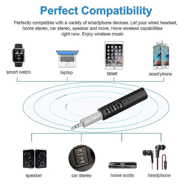 Bluetooth-adapter Bärbar Trådlös Ljud Bilhögtalare