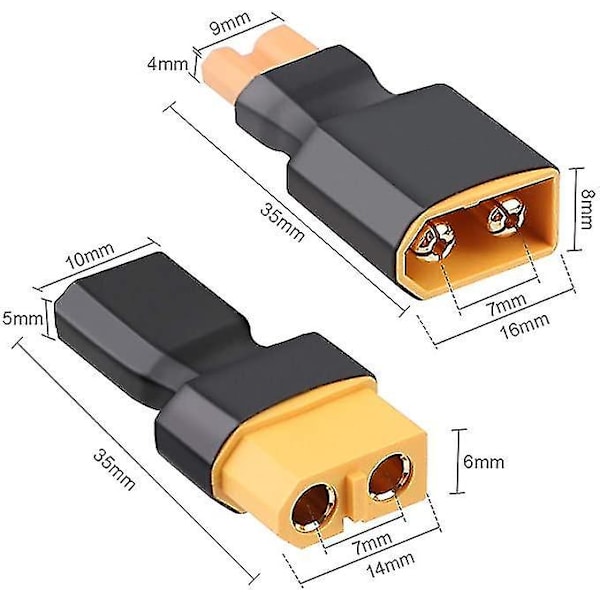 8 stk. Xt60 til Xt30 Stikadapter Konverter til RC Batteri