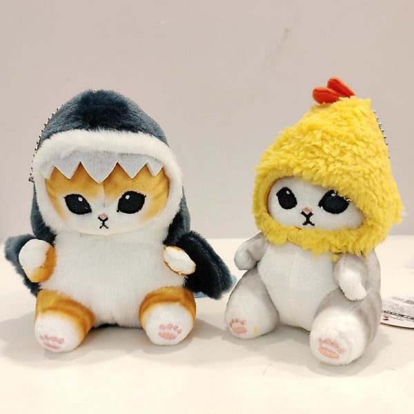Søt Katt Stekt Reke Katt Plysjdukke Henger Doll Bilveske Dekorasjon Henger 12CM