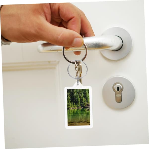 Fotoramme Nøglering Billedholder 16 stk. Akryl Mini Tomme Nøgleringe