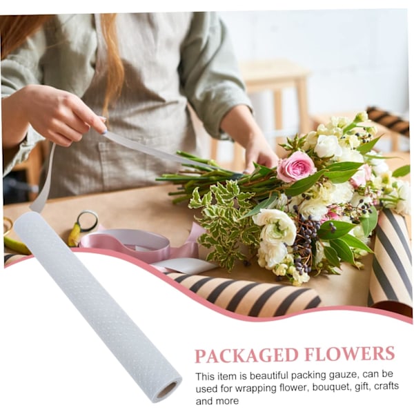 DIY Omslagsgasväv 1 Rulle Blomomslagspapper Bukettförpackning Nät för Alla hjärtans dag