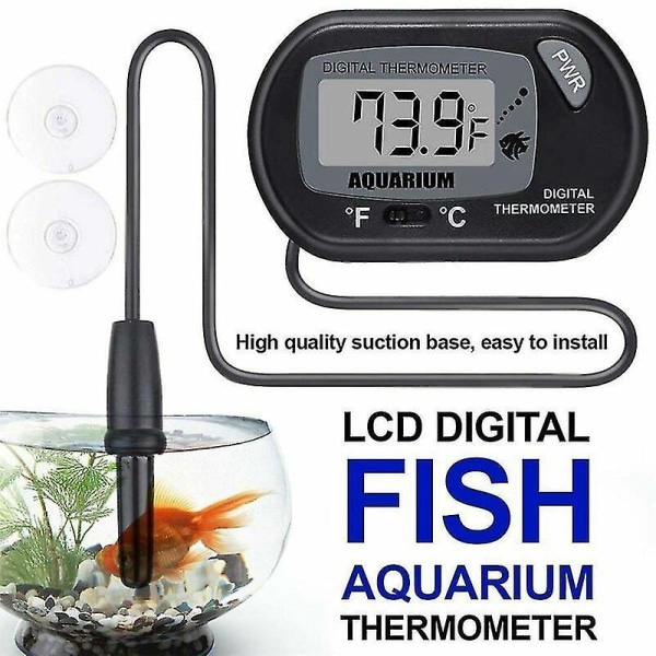 LCD digitaalinen kalatankkiakvaariolämpömittari upotettava