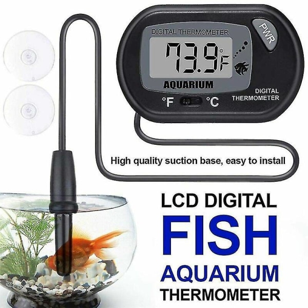 LCD Digital Akvarium Termometer Vanntemperatur