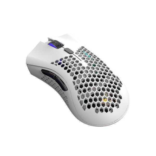 X3 Gaming Trådløs Mus Rgb Dobbelttilstand Gaming Mekanisk Makro Computer Notebook Mus Stenhvid