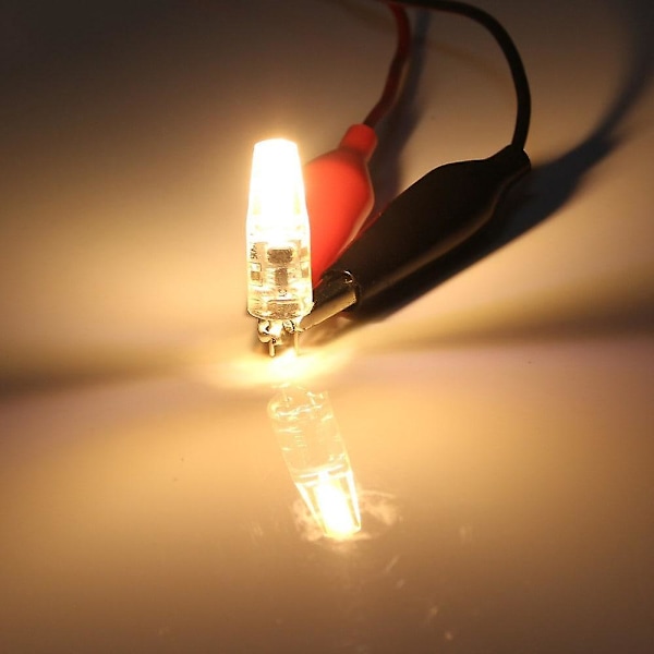 10 stk 1,5W LED COB Bi-pin Lyspære 300lm G4 Varmt Hvit