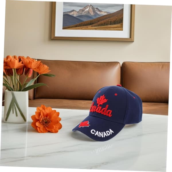 Canada Flagg Brodert Baseballcaps Unisex Justerbar Solhatt med Lønneblad