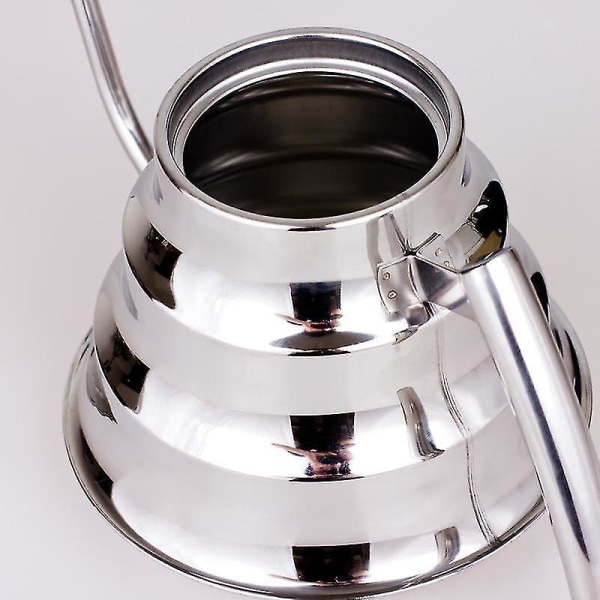 1,2l kjøkkenkaffekanne i rustfritt stål drypp vannkoker tekanne.