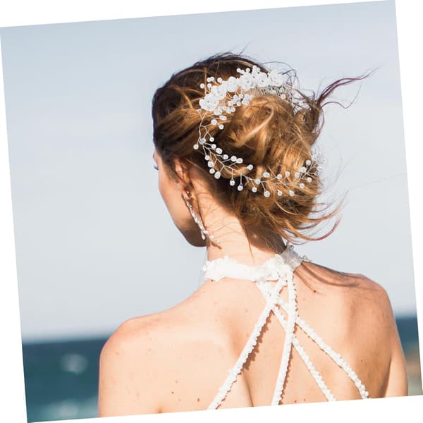 Brudehårbånd Blomsterdesign Lett Bryllupshodeplagg for Bruder Elegant Hodeplagg