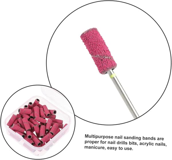 50 stk. Mini Slibebånd Manicure Neglebufferblok Professionelle Neglebor Shiner Bufferblok