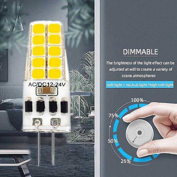 10 st Dimbara G4 LED-lampor Ac/dc12-24V 10led 20led