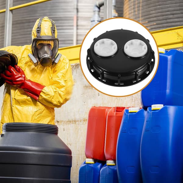 Ibc Tote Låg Dækken med Dobbelt Udluftningshuller Sort Robust Plast Ibc Container Tilbehør