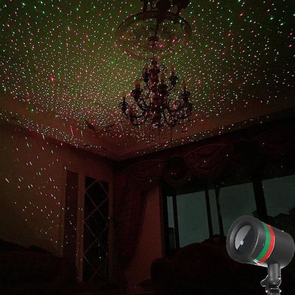 LED Rød Grønn Dusj Laser Projektor Stjerne Landskap Lampe