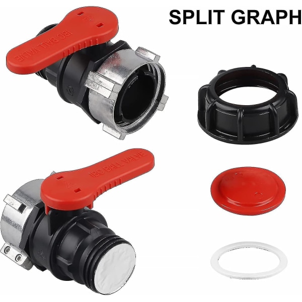 IBC Tank Adapter, Tankventil for IBC Tank, IBC Adapter for Tank, IBC Tankkran DN50 (75 mm)