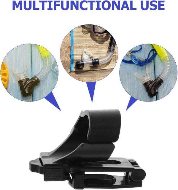 2 stk. universelle quick-release snorkelclips til dykkermaske slangeholder