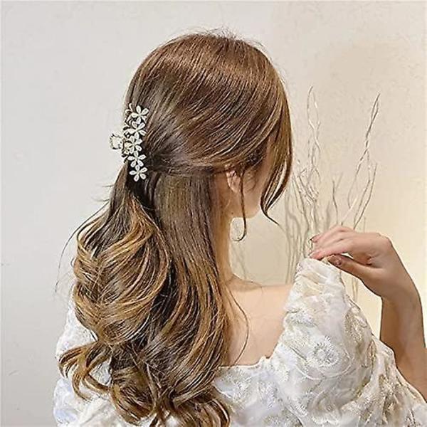 Kvinders Perle Hårklip Barrettes Krystal Rhinestone Hårklemmer Hårspænde Hårtilbehør Klips