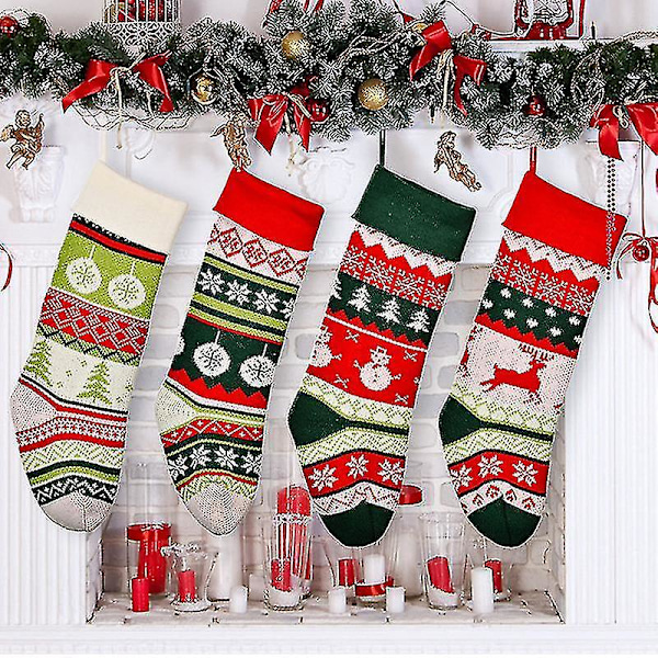 Julklappssäckar Broderimönster Hängande Stil