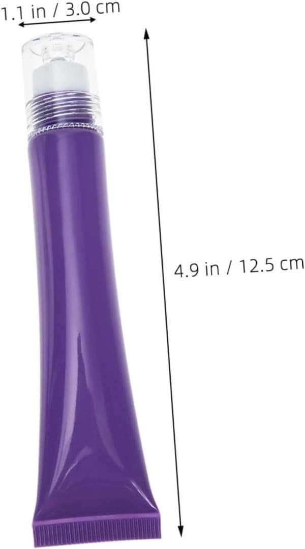 4 st 20g Roller Oljeflaskor Påfyllningsbara Ögonkräm Roller Tuber Lila DIY Klämtuber