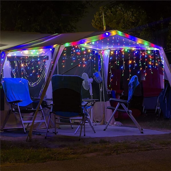LED Isoplys Lys 3m 256 LED Fej String Lys Udendørs Solcelle